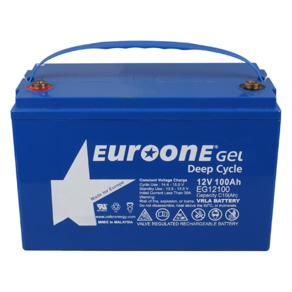 Euroone EG12100 12 Volt 100 Amper Deep Cycle Jel Akü