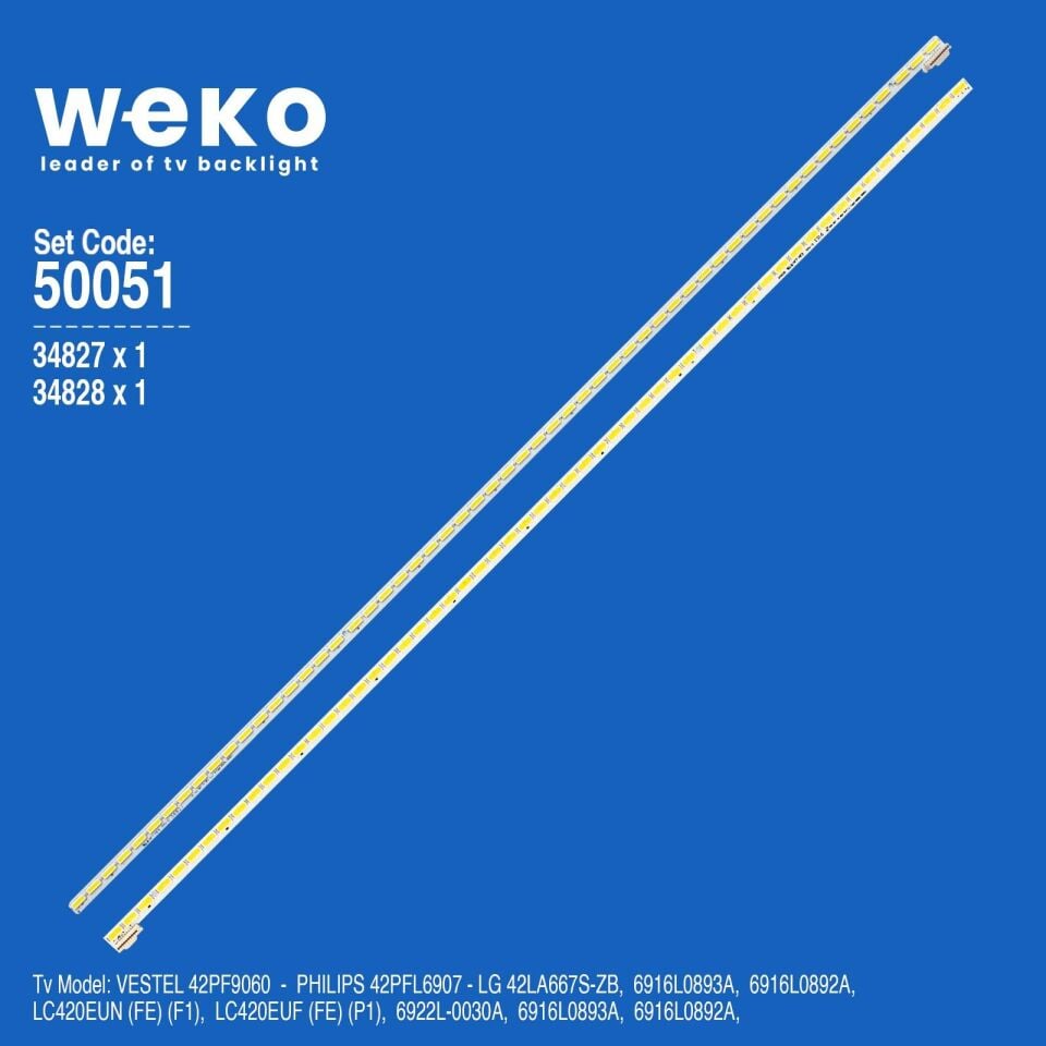 Wkset-5051 34827X1 34828X1 42 V13 Art Tv Rev 0.6 2 Adet Led Bar (57Led)