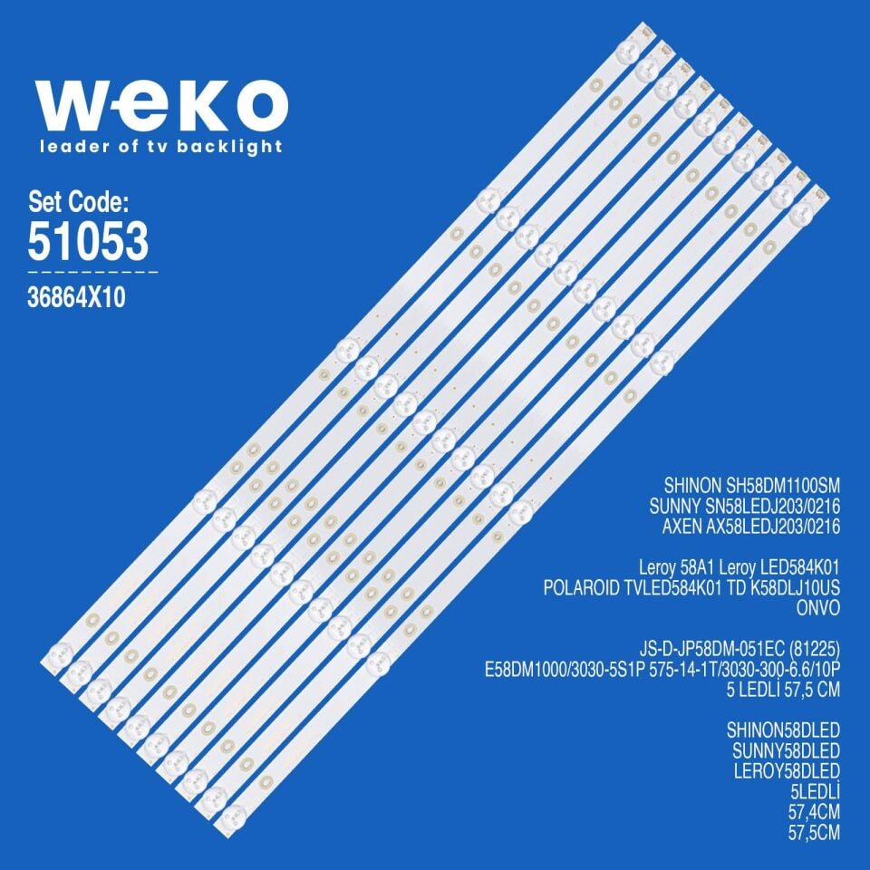 Wkset-6053 36864X10 Js-D-Jp58dm-051Ec (81225) 10 Adet Led Bar