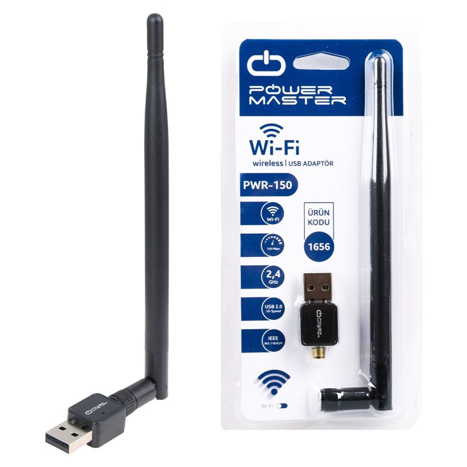 PowerMaster 802.11N Micro 7601 Chipset USB Stick Wifi Adaptör