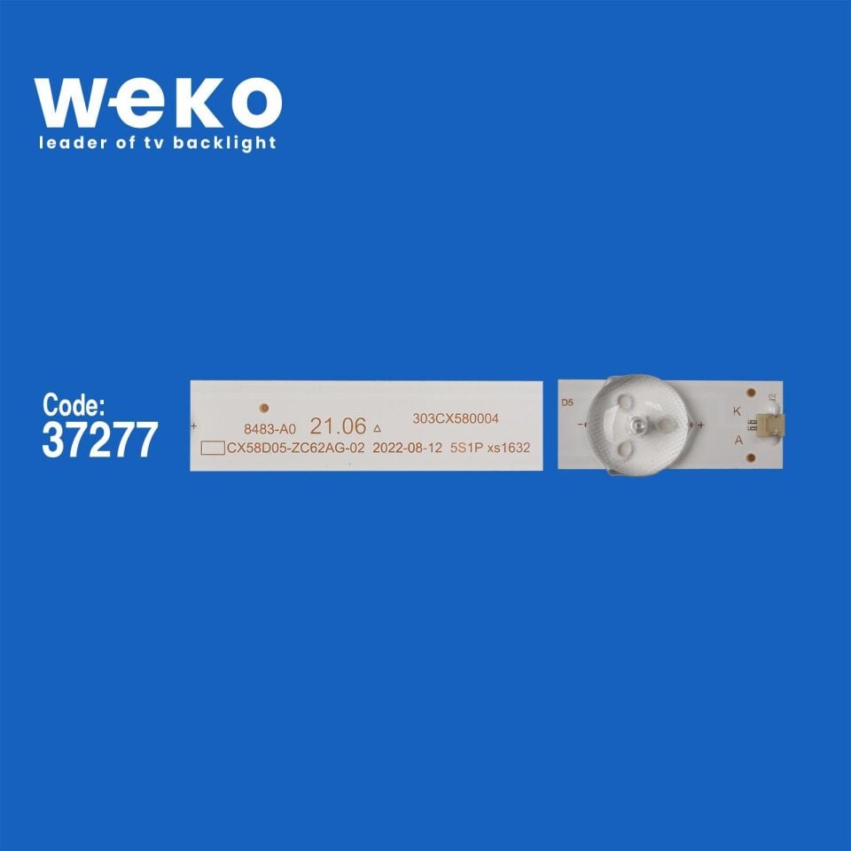 Wkset-6538 37227X10 Cx58d05-Zc62ag-02 303Cx58004 5S1P 10 Adet Led Bar
