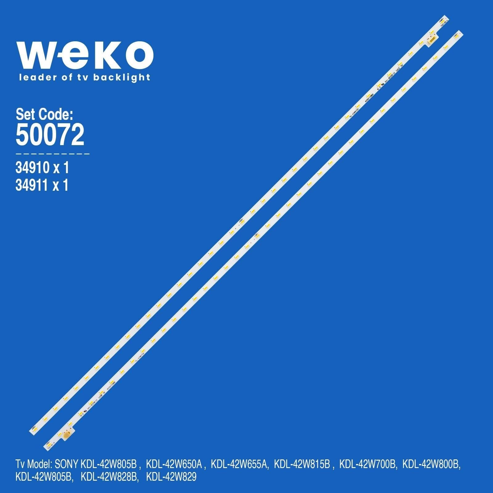 Wkset-5072 34910X1 34911X1 T42-40 2 Adet Led Bar (40Led)