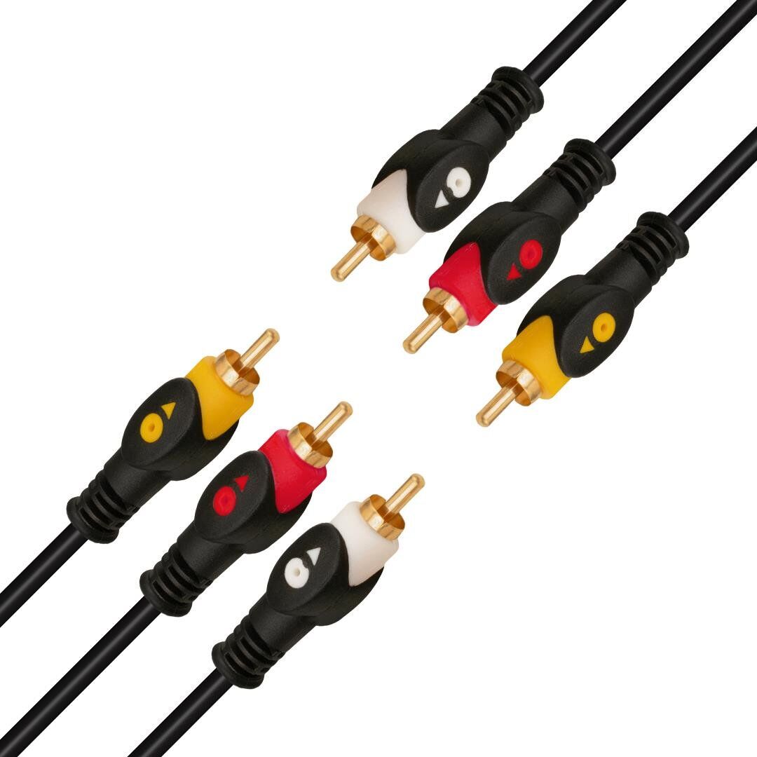 Elektromer 3 RCA - 3 RCA 20 Metre Kablo