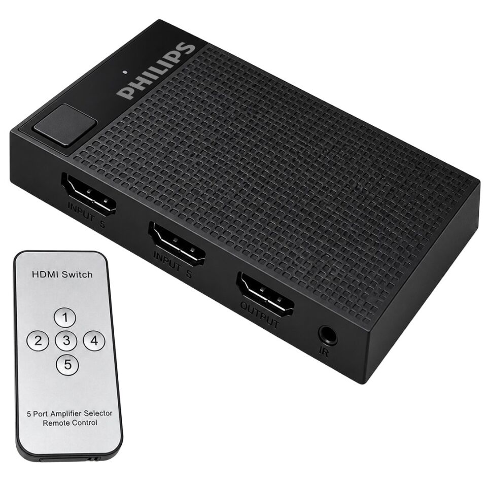 Philips SWV9023D/93 5-Giriş 1-Çıkış 4K HDMI Switch