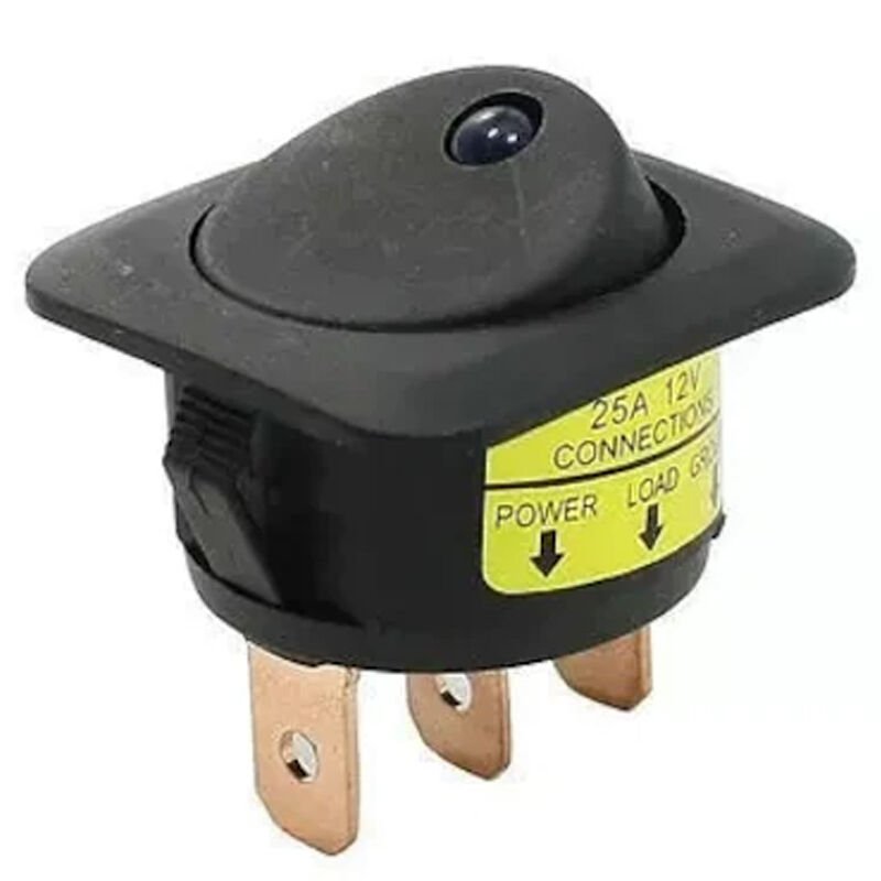 Powermaster IC-132D Işıklı 3 Pinli 12 Volt 25 Amper Açma-Kapama Anahtarı