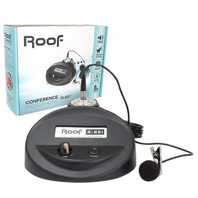 Roof R-651 Kondenser Cami Tipi Kablolu Yaka Mikrofonu