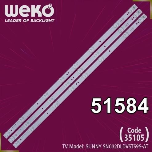 Wkset-6584 35105X3 Bl-T5734102-005B - 8Dl3-20T0-080100 3 Adet Led Bar