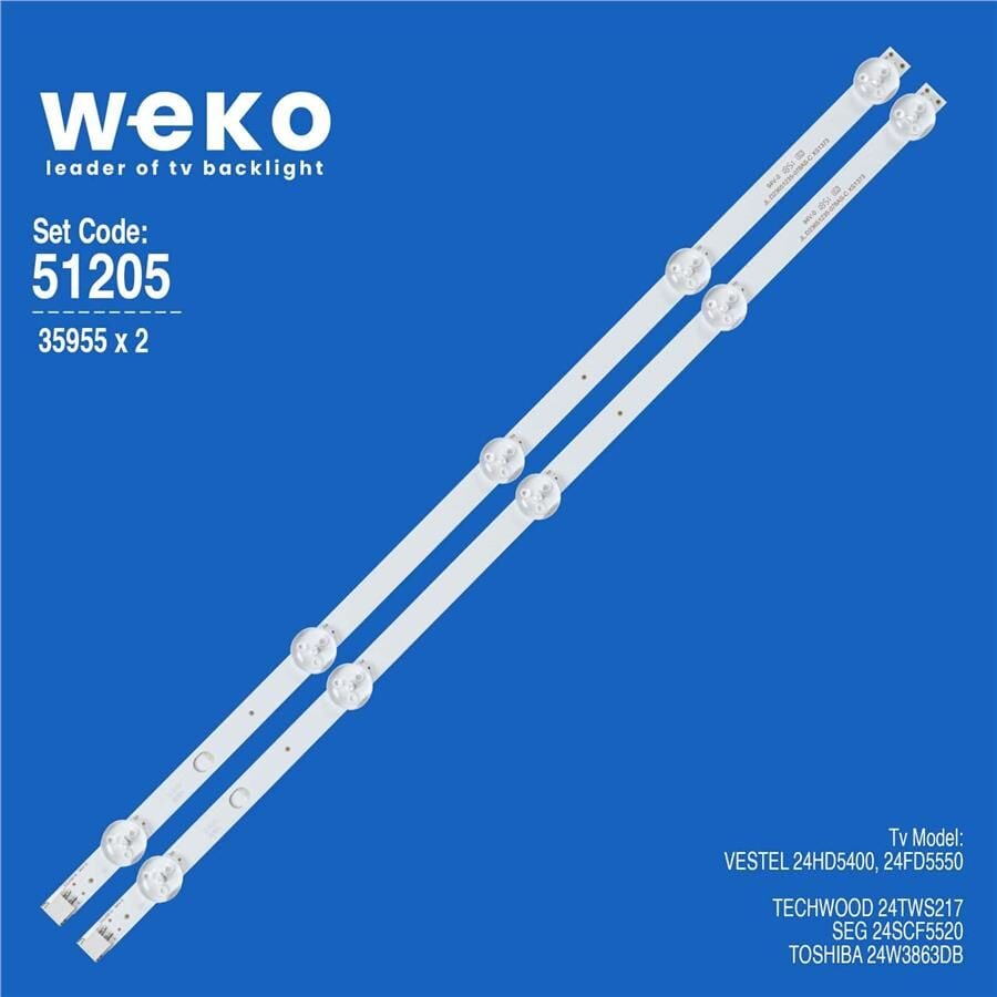 Wkset-6205 35955X2 Vestel Jl.D23651235-078As-C 2 Adet Led Bar