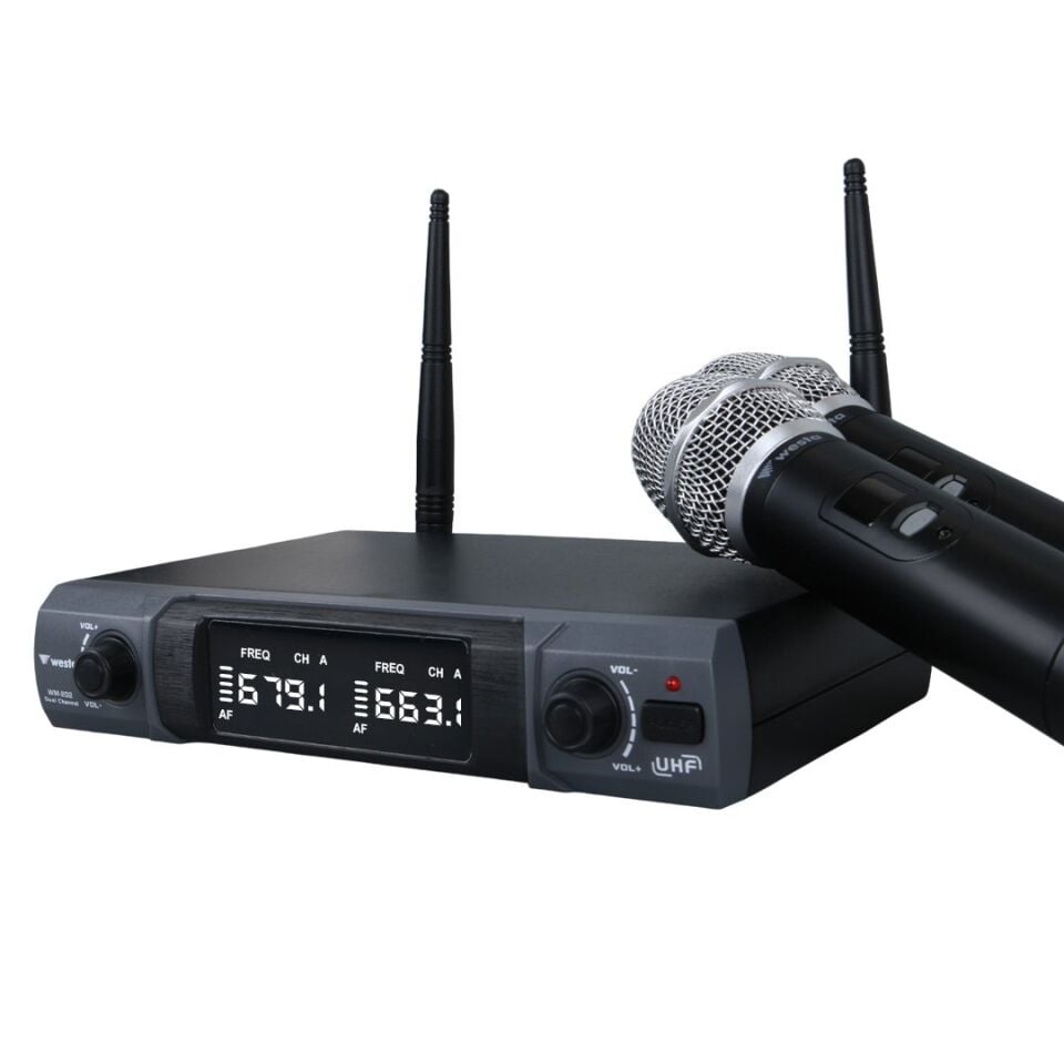Westa WM-202H 1 Alıcı + 2 El Kablosuz Uhf Mikrofon Seti
