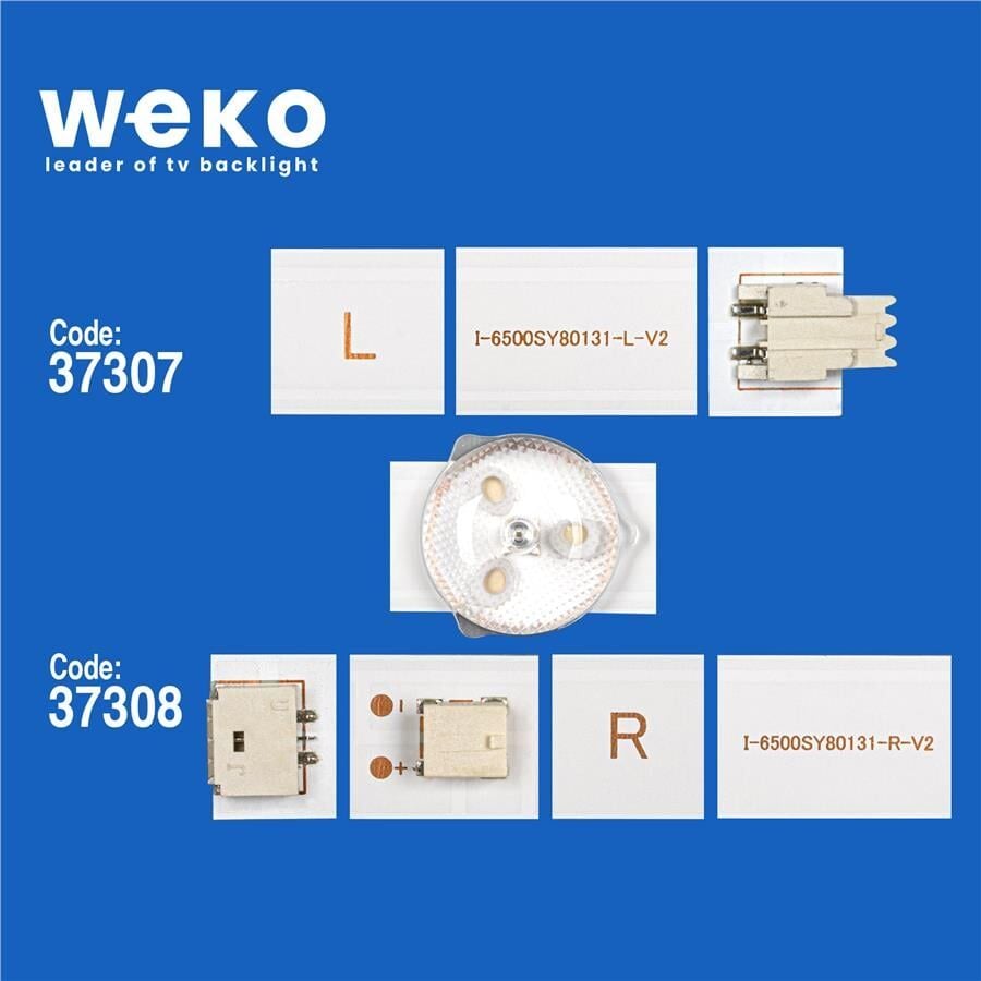 Wkset-6642 37307X6 37308X6  I-6500Sy80131-L-V2 / R-V2 12 Adet Led Bar