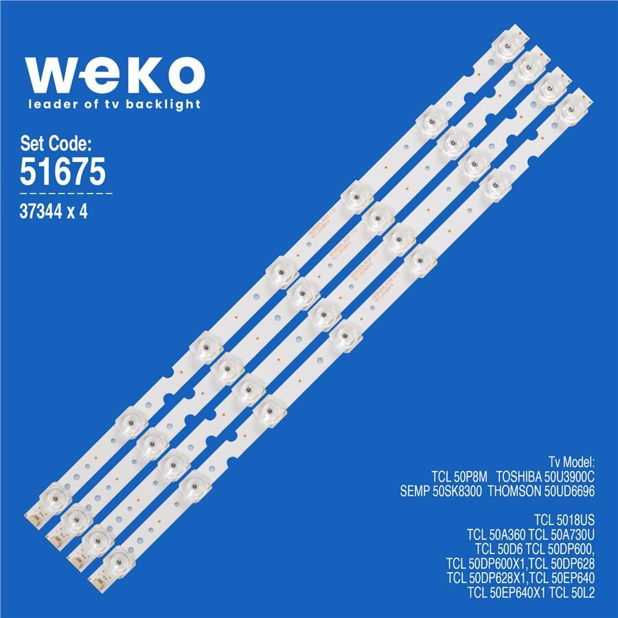 Wkset-6675 37344X4 Gıc50lb24_3030F2.1D 4 Adet Led Bar