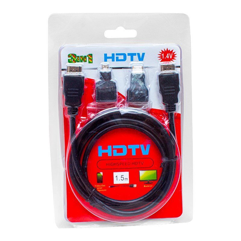 Powermaster HDMI Kablo 3in1 Set 1.5 Metre