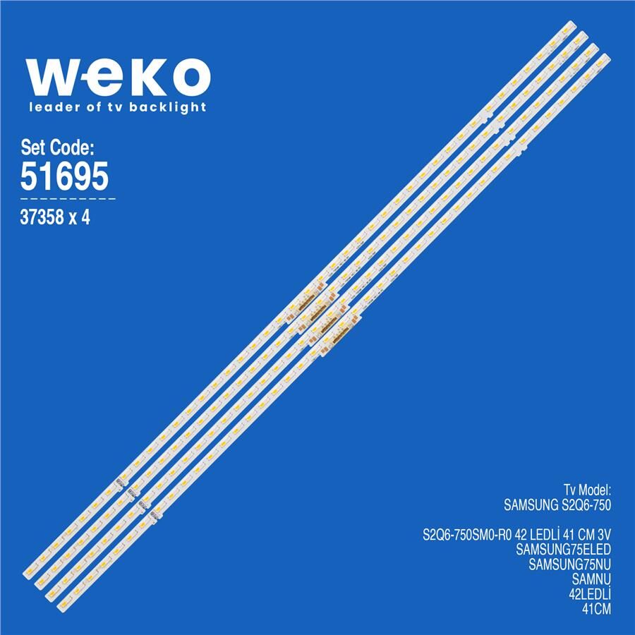 Wkset-6695 37358X4 S2Q6-750Sm0-R0 4 Adet Led Bar Two Color (İki Renk) (42Led)