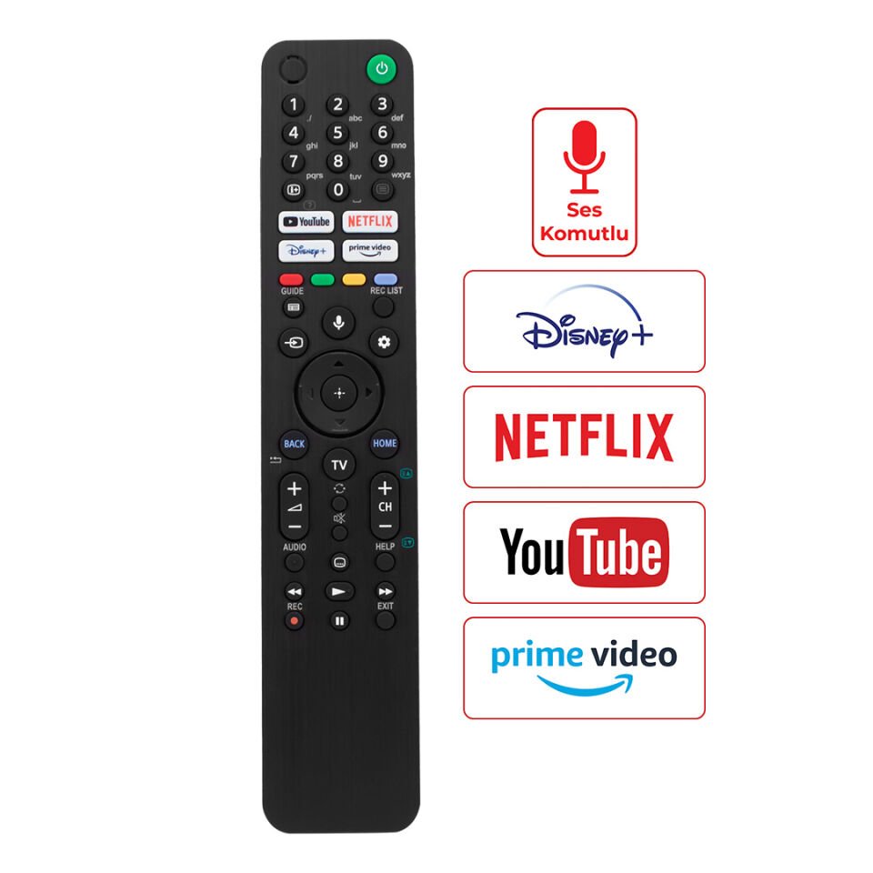 Sony RMF-TX520E Ses Komutlu Lcd Led Tv Kumanda