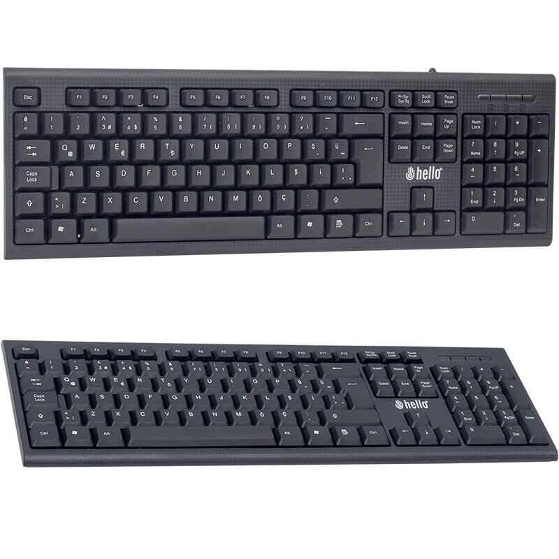 Hello HL-18742 Usb Kablolu Standart Q Klavye