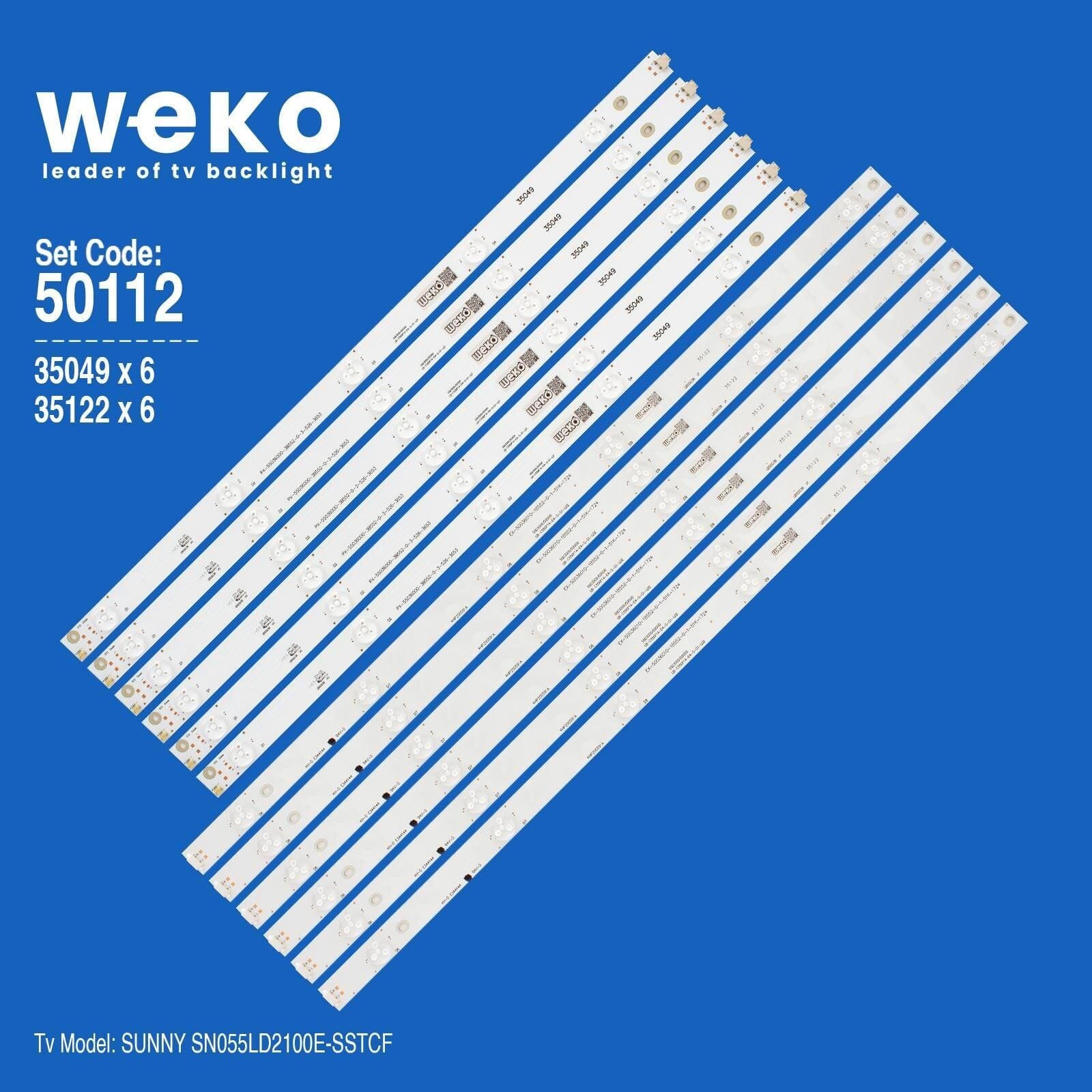 Wkset-5112 35049X6 35122X6 Lb-C550F14-E4-S-G1 12 Adet Led Bar