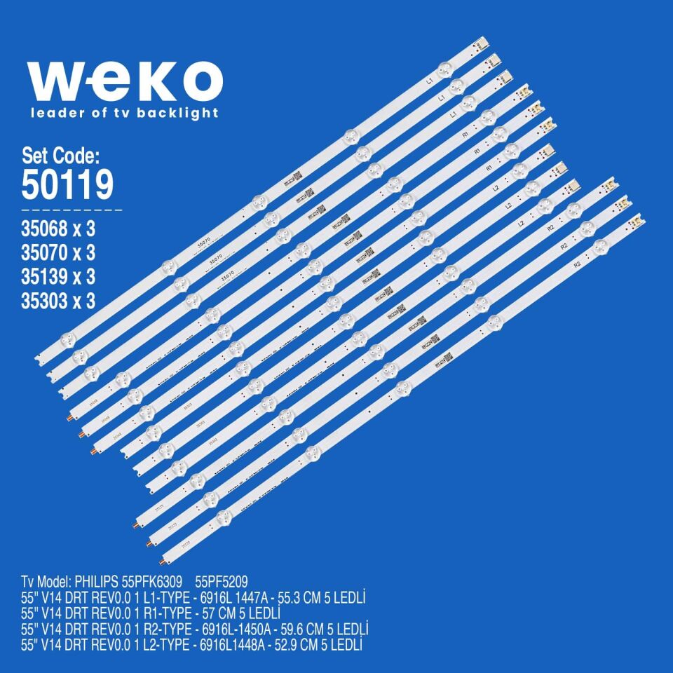Wkset-5119 35068X3 35070X3 35139X3 35303X3 55 V14 Drt Rev0.0 12 Adet Led Bar