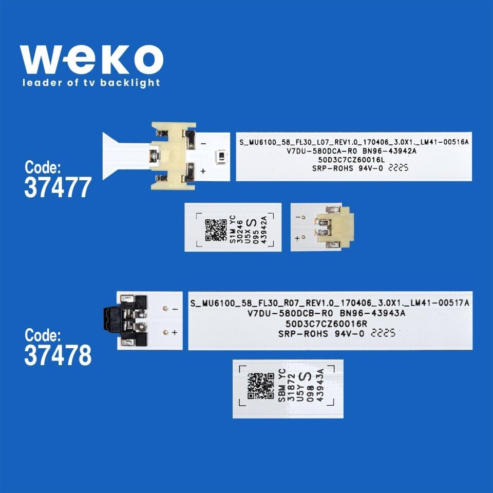 Wkset-6810 37477X7 37478X7 V7du-580Dca/B  14 Adet Led Bar