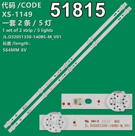 Wkset-6815 37483X2 Jl.D32051330-140Bs-M_V01 2 Adet Led Bar (5Led56,4Cm6v)