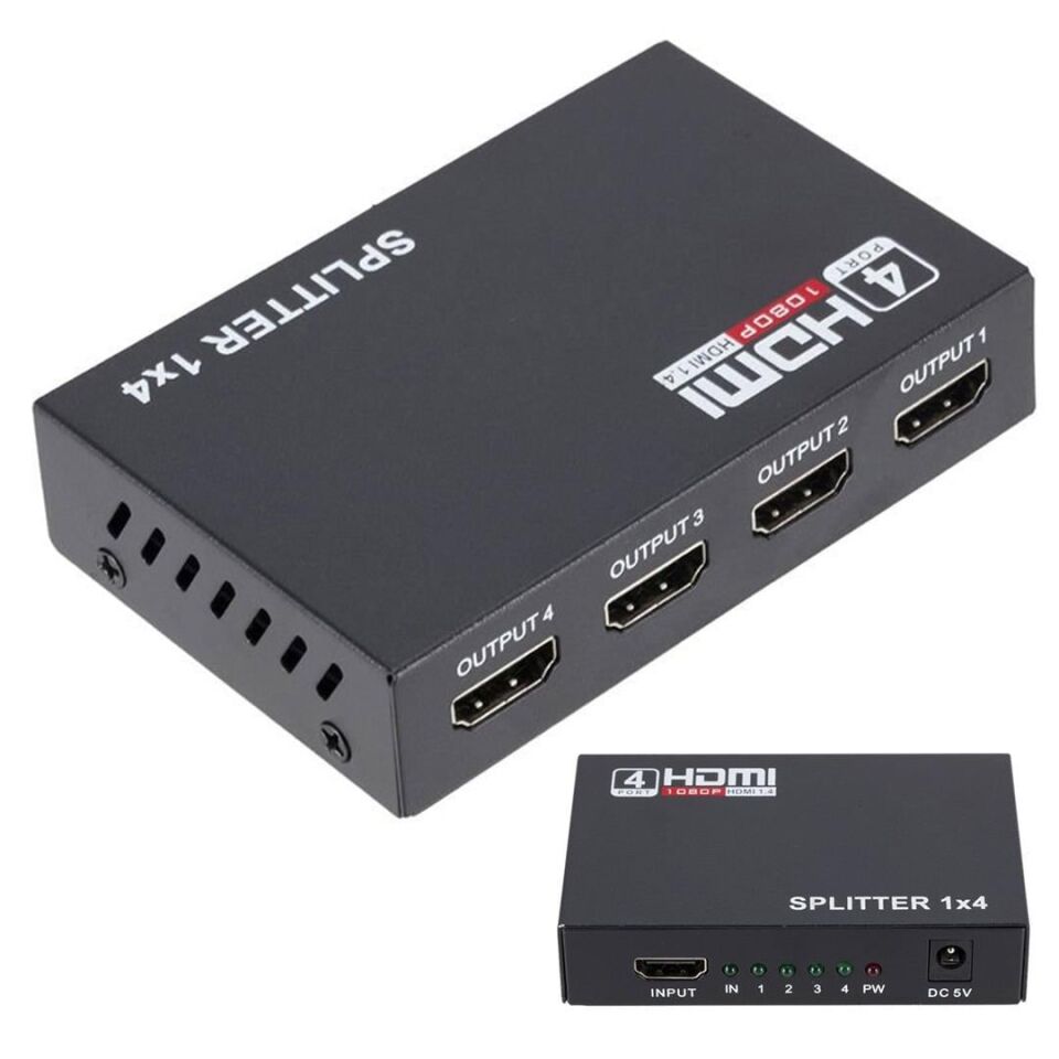 Rose HDMI-104 1X4 Port HDMI 1.4V Dağıtıcı Splitter Çoklayıcı