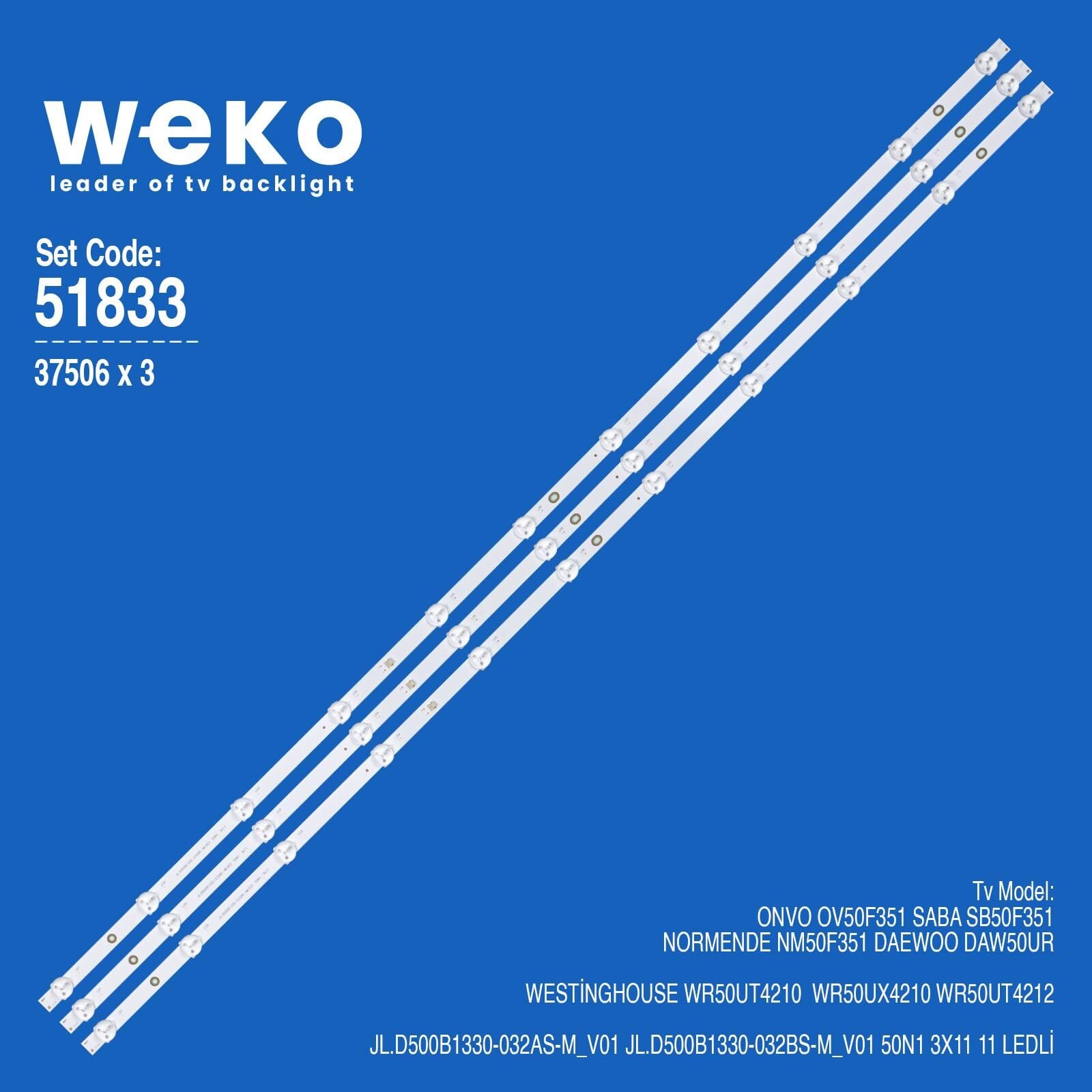 Wkset-6833 37506X3 Jl.D500B1330-032As-M_V01 3 Adet Led Bar
