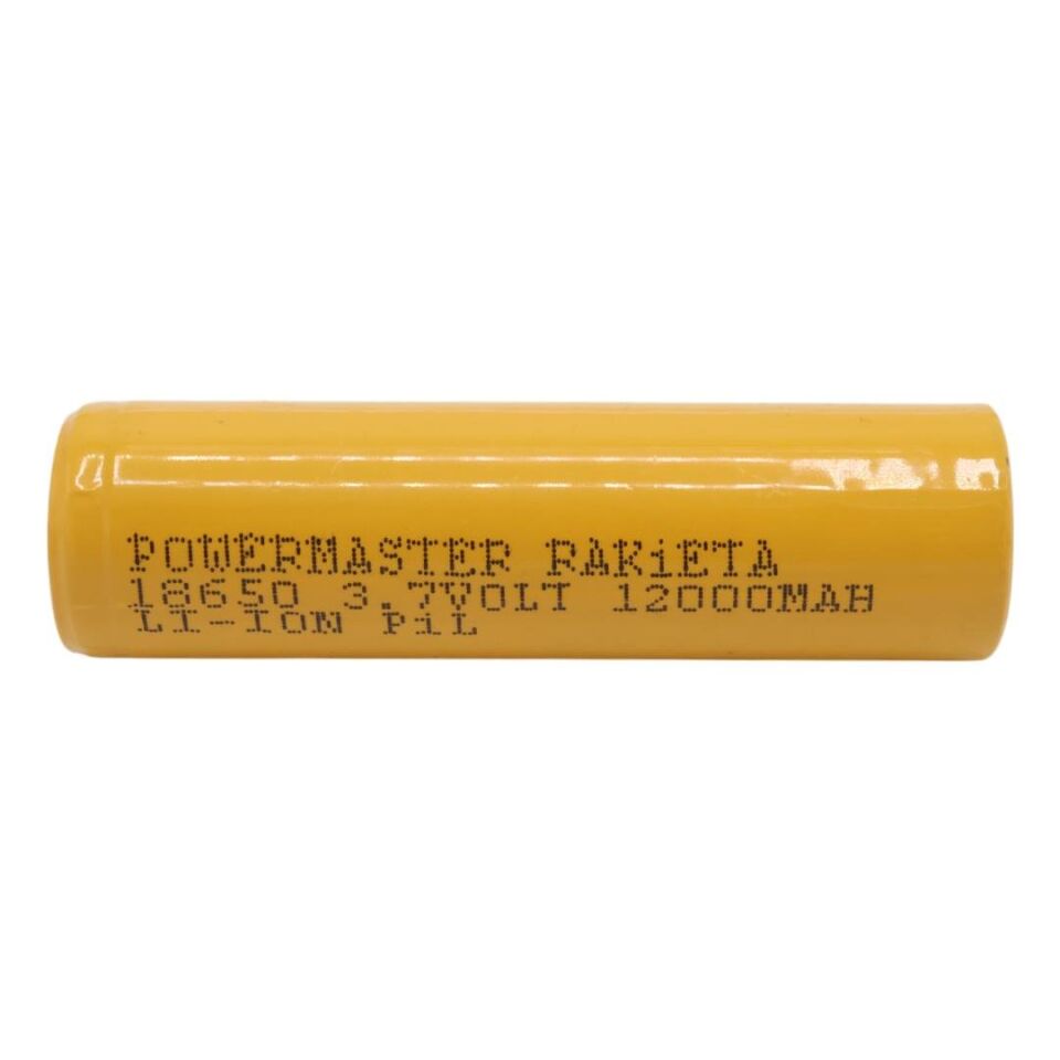 Powermaster 3.7 Volt 1200 Mah 18650  Başlıklı Şarj Edilebilir Tekli Pil