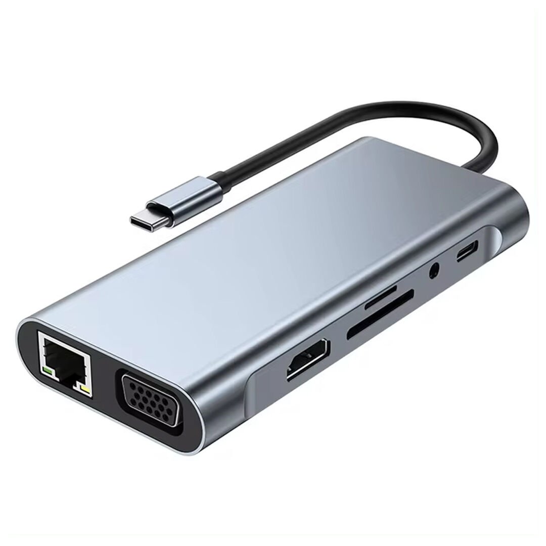 PowerMaster PM-19259 Type-C to HDMI 10in1 Çok Fonksiyonlu Çevirici Adaptör