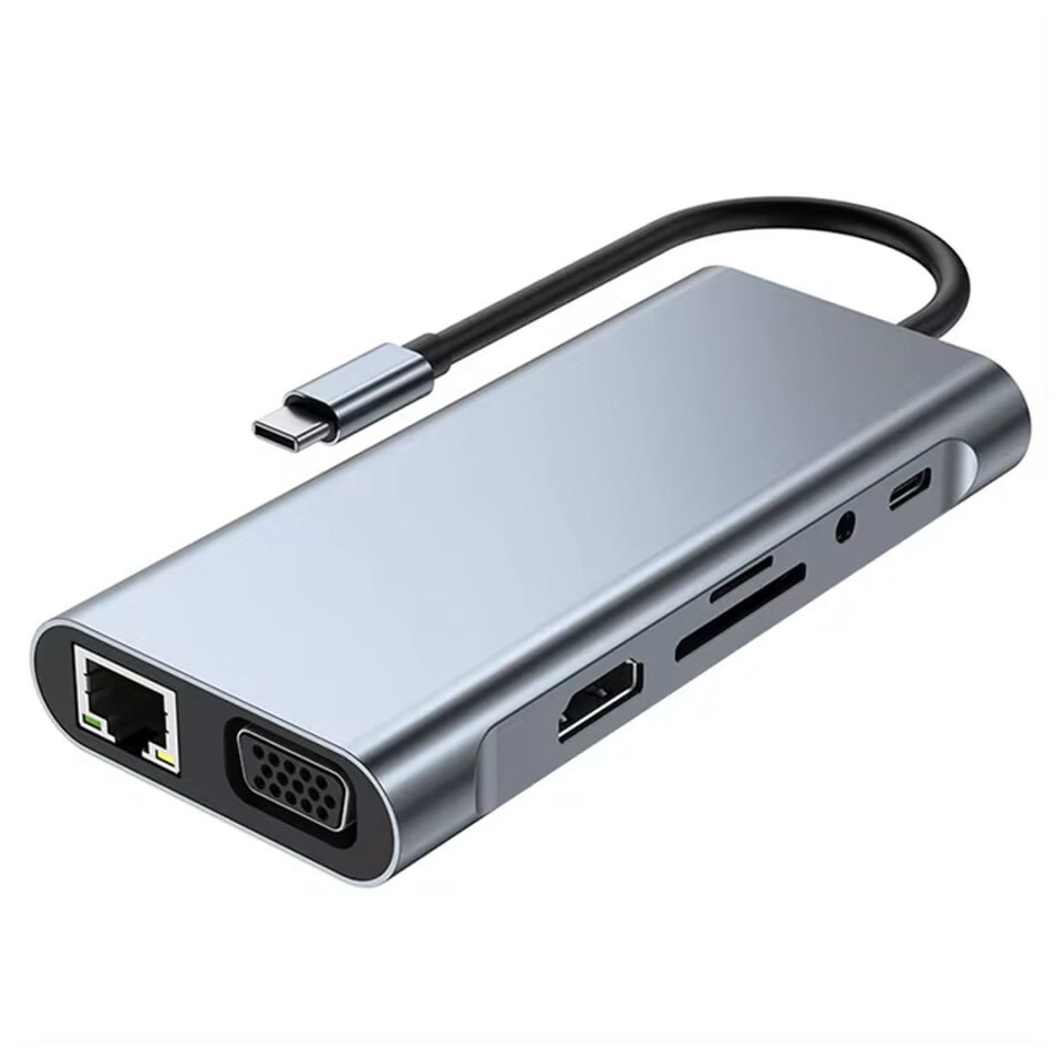 PowerMaster PM-19259 Type-C to HDMI 10in1 Çok Fonksiyonlu Çevirici Adaptör