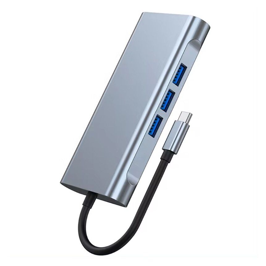 PowerMaster PM-19259 Type-C to HDMI 10in1 Çok Fonksiyonlu Çevirici Adaptör