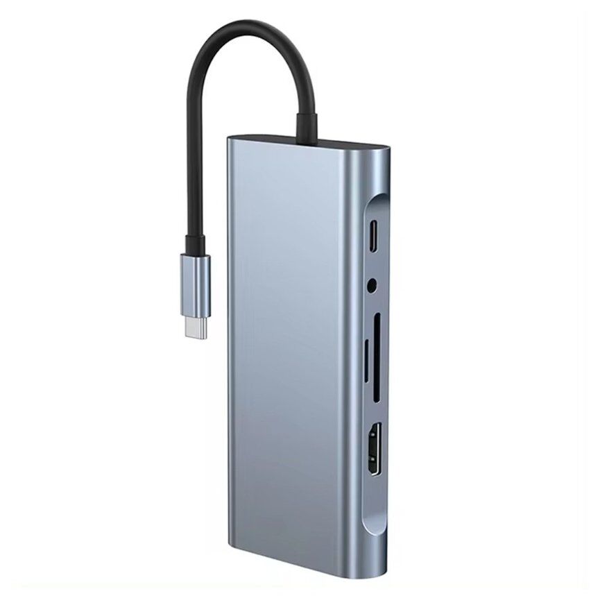 PowerMaster PM-19259 Type-C to HDMI 10in1 Çok Fonksiyonlu Çevirici Adaptör
