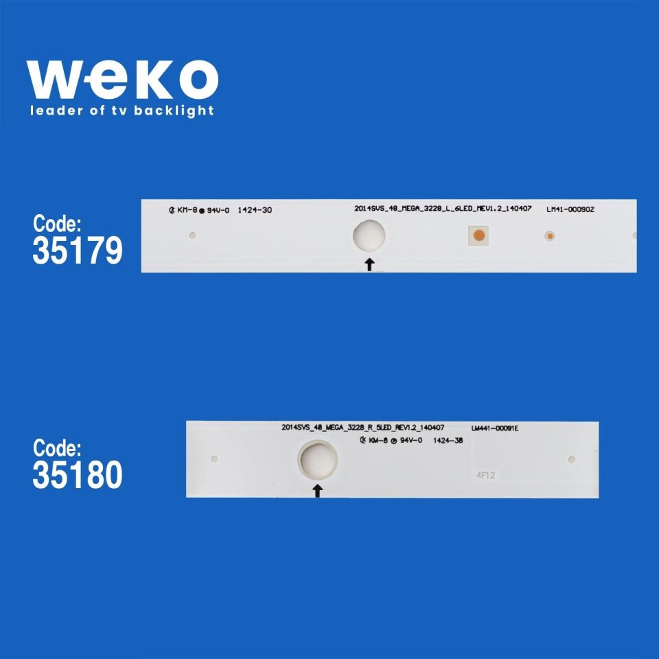 Wkset-5137 35179X4 35180X4 Samsung_2014Svs_48_Mega_3228 8 Adet Led Bar