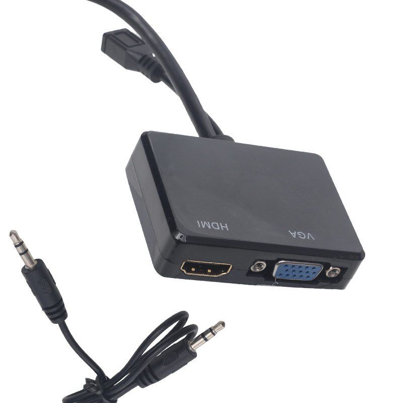 Powermaster HDMI To VGA + HDMI Splitter Çevirici Adaptör