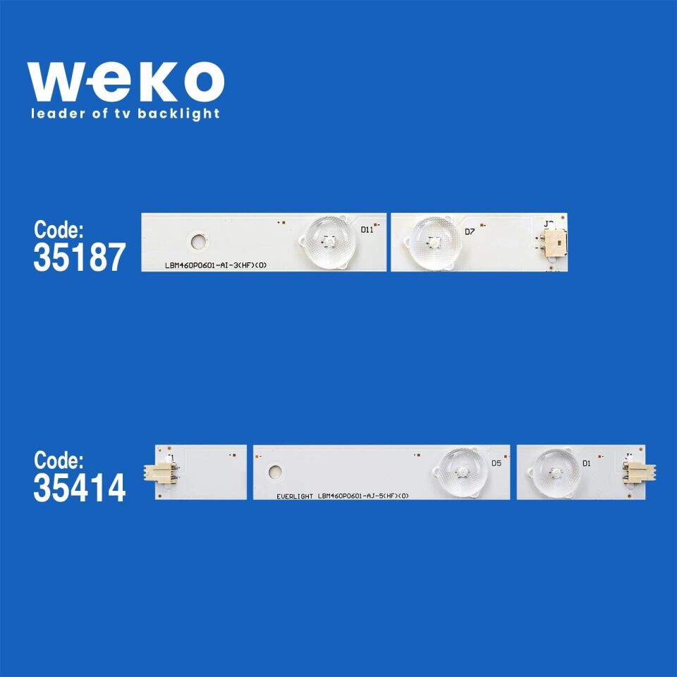 Wkset-5140 35187X6 35414X6 Everlıght Lbm460p0601 12 Adet Led Bar