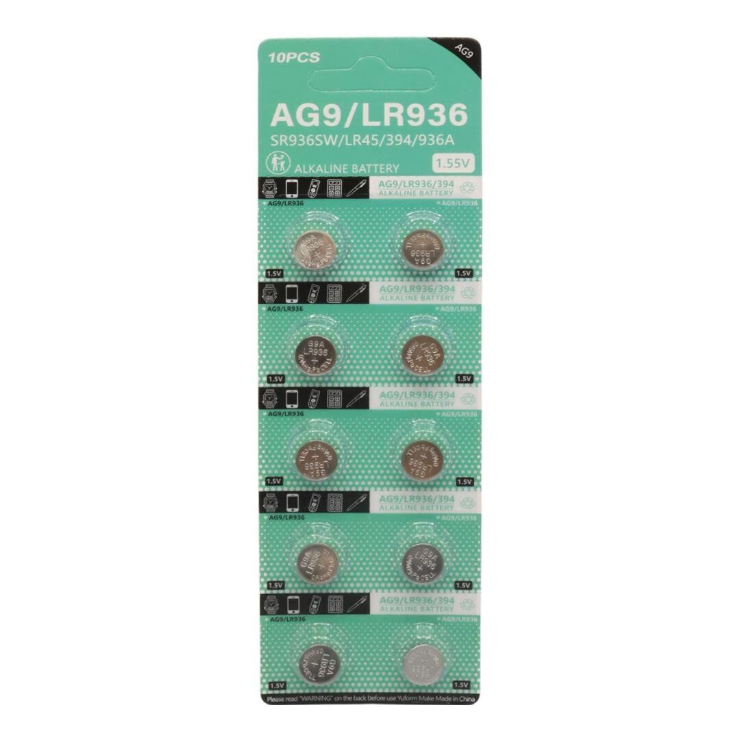 Powermaster AG9 LR936 1.5V Alkalin Düğme Pil (10'Lu Paket)
