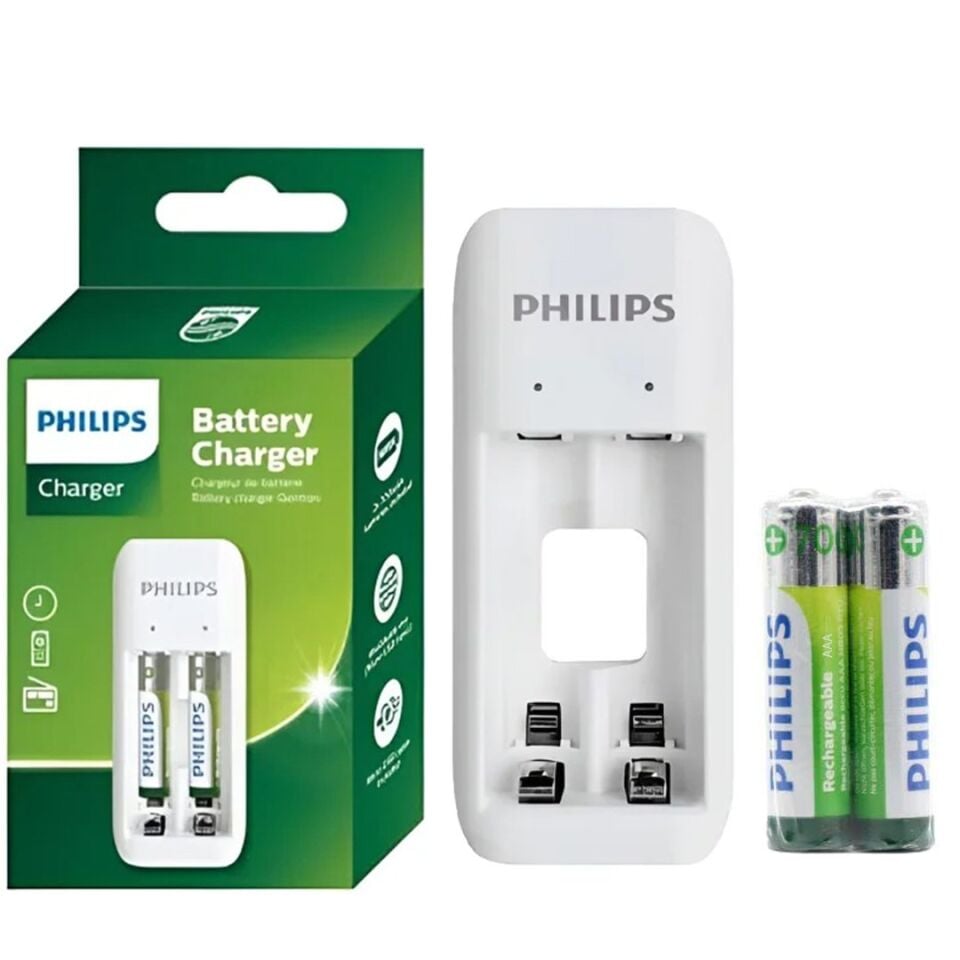 Philips SCB2070NB/00 2'li 700 mAh AAA Pilli Pil Şarj Cihazı