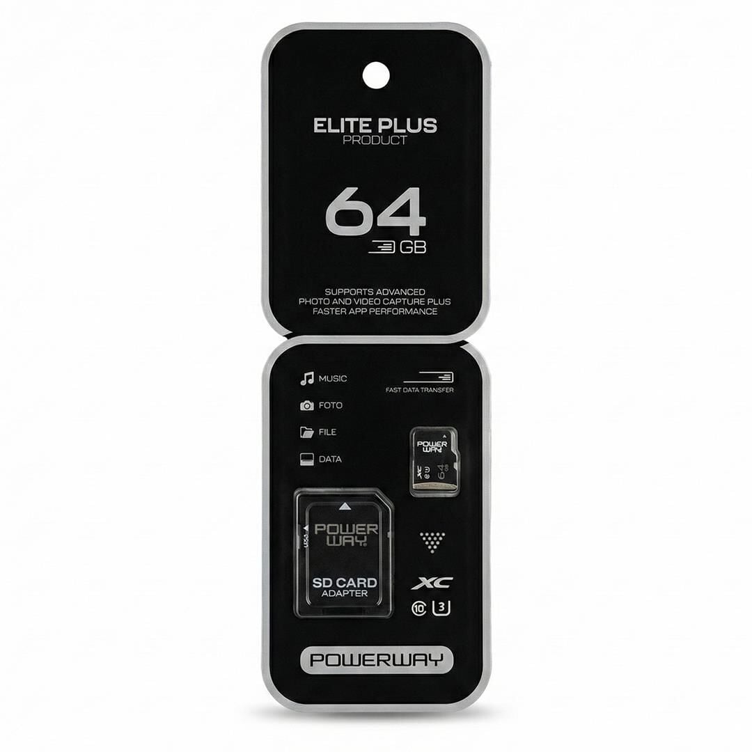 Powerway Elite Plus 64 GB Micro SD Hafıza Kartı