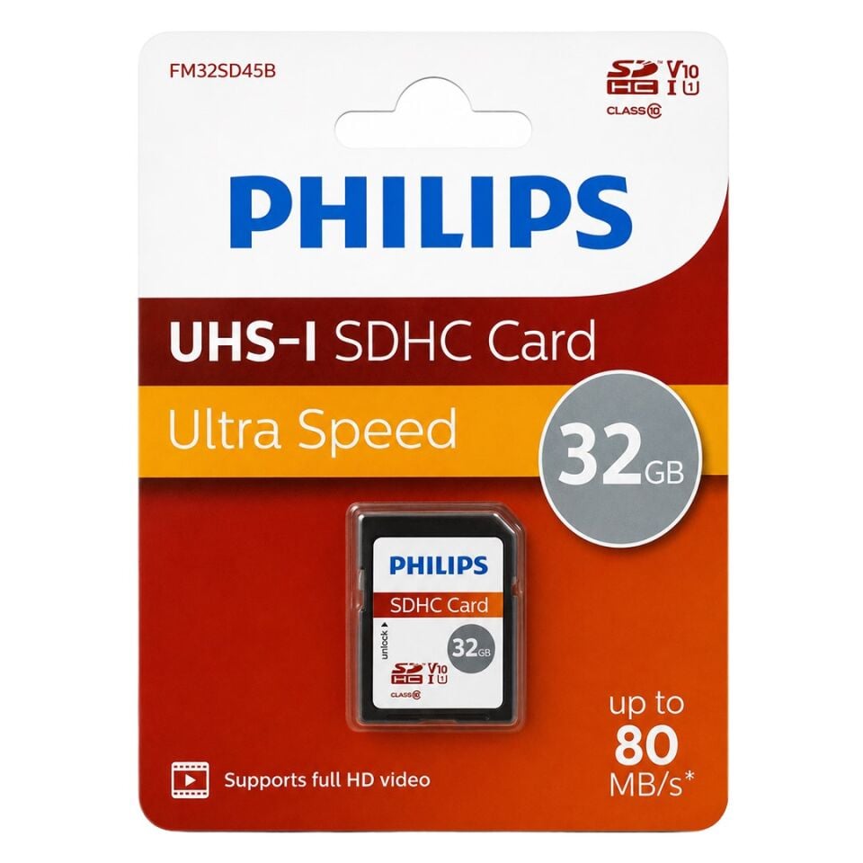 Philips FM32SD45B 32GB UHS-I SDHC Ultra Speed Hafıza Kartı