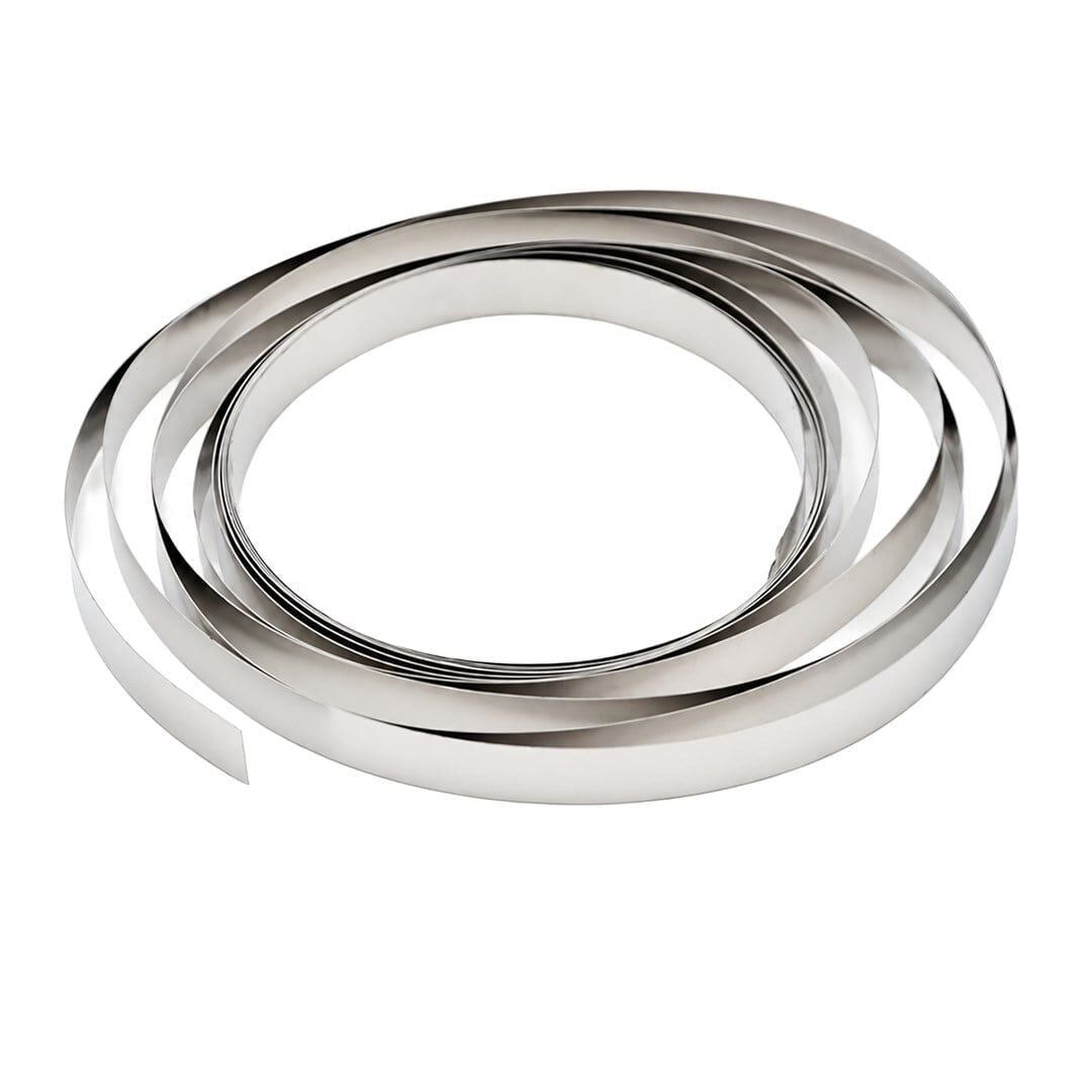 Weko 0.10X8mm 160 Metre Nikel Çelik Punta Şeridi Lityum Pil Metali 1KG Rulo
