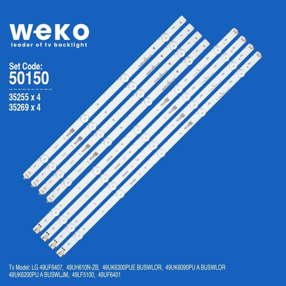 Wkset-5150 35255X4 35269X4 Lge_Wıcop_49Inch_Uhd_Rev06 8 Adet Led Bar