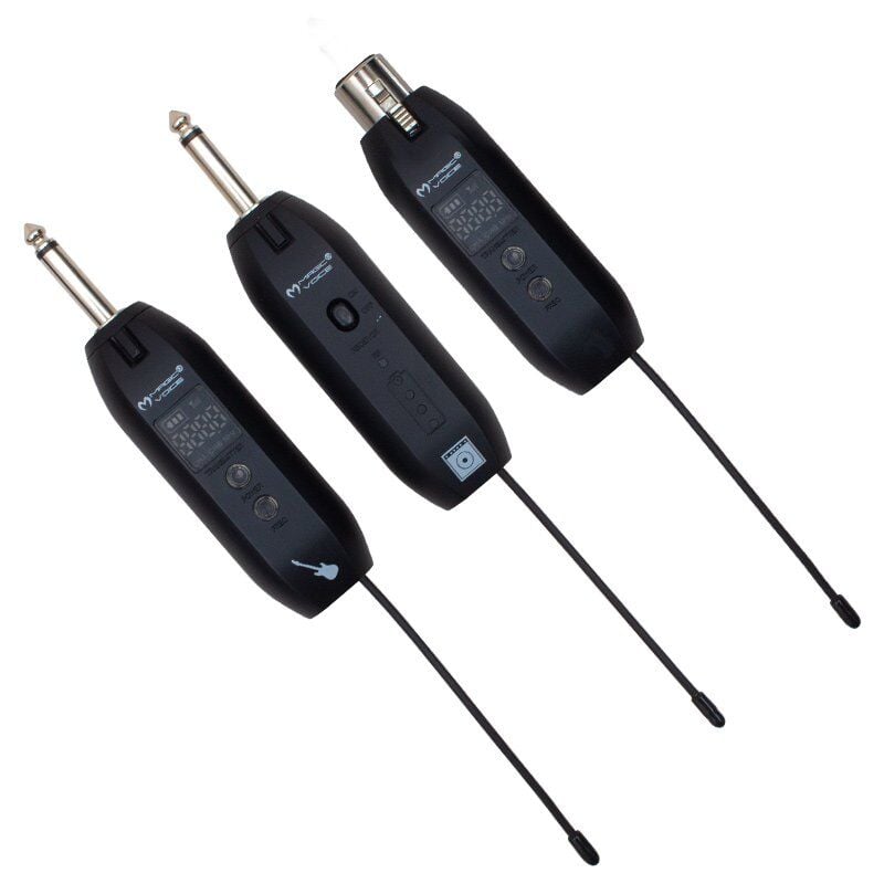 Magicvoice Mv-19594 UHF Göstergeli Kablosuz Amfi Mikrofon ve Enstrüman Aksesuarı Üçlü Set