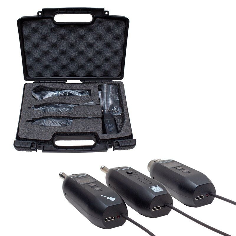 Magicvoice Mv-19594 UHF Göstergeli Kablosuz Amfi Mikrofon ve Enstrüman Aksesuarı Üçlü Set