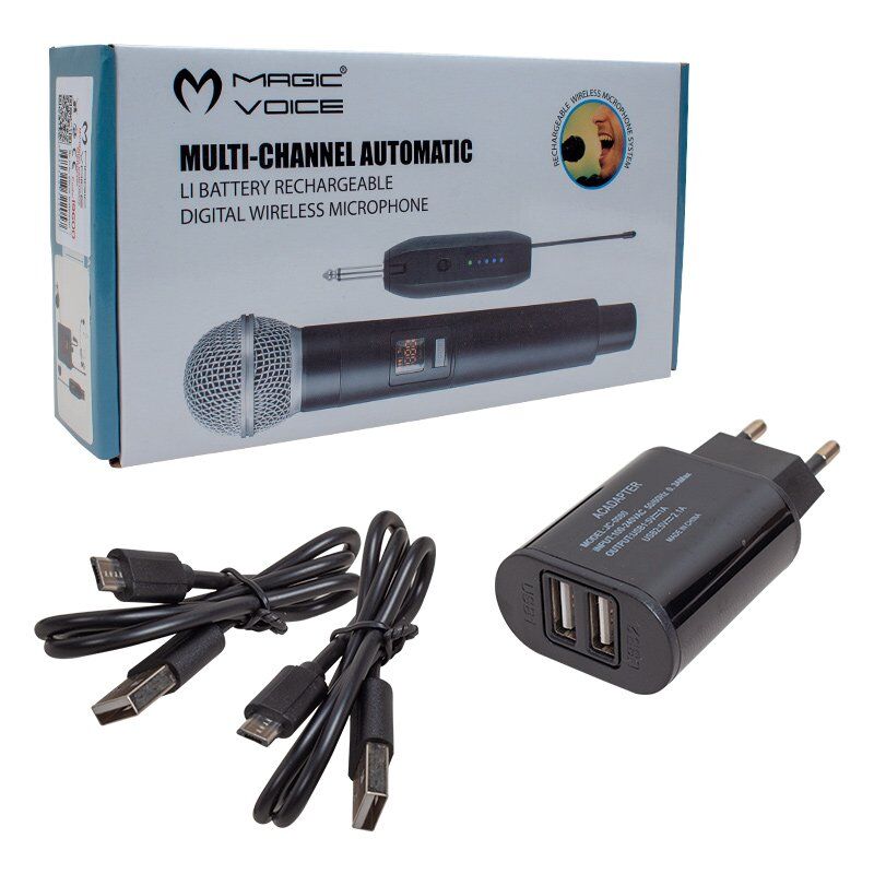 Magicvoice Mv-19600 UHF Kablosuz Enstrüman Uyumlu İkili Mikrofon Set