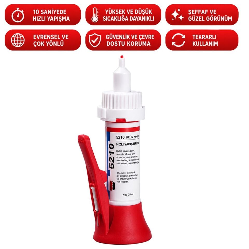 Powermaster PM-29676 Yağ Bazlı Jel Tipi Süper Hızlı Çok Amaçlı Güçlü Yapıştırıcı