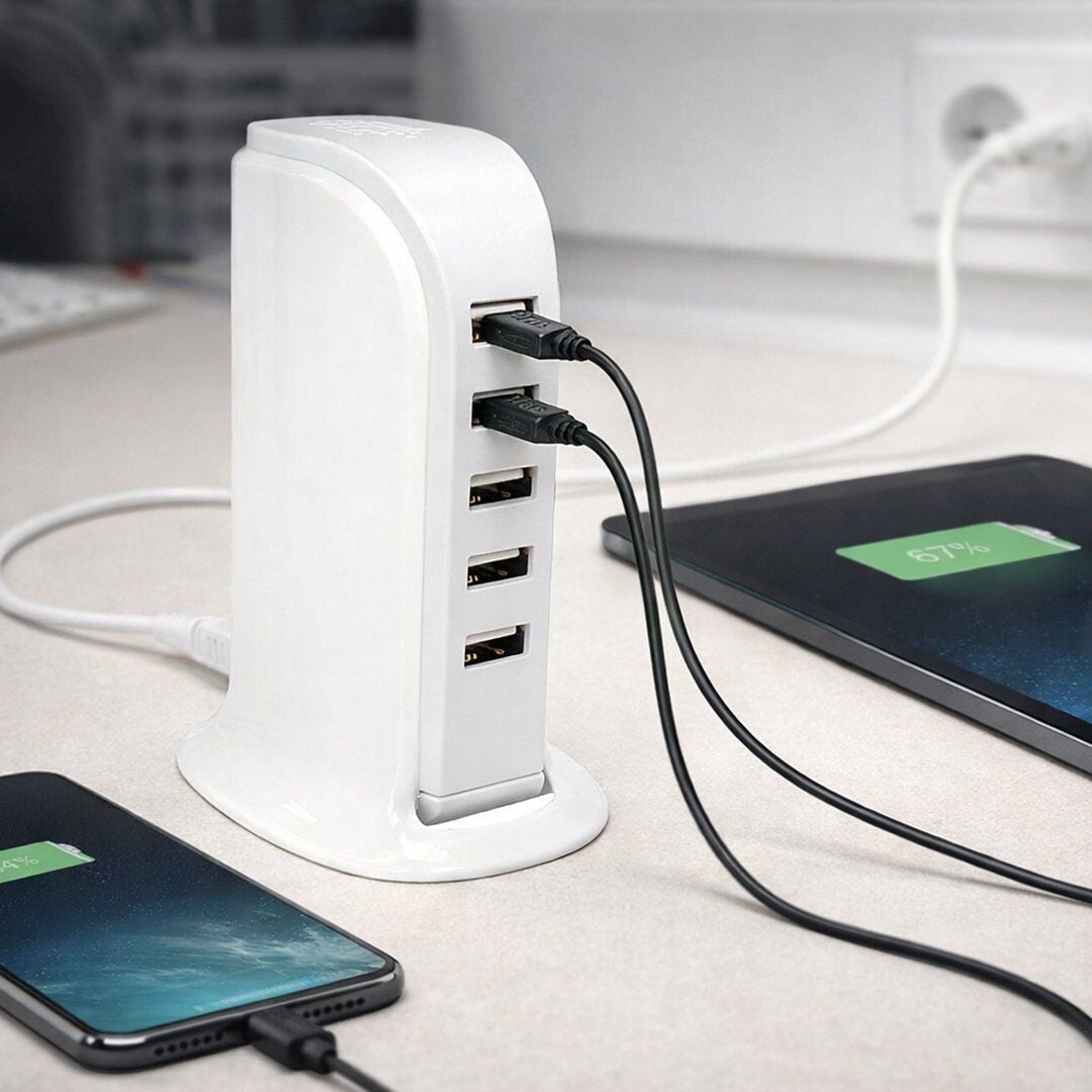 PowerMaster Multiplexer 5 Portlu 20W USB Şarj İstasyonu