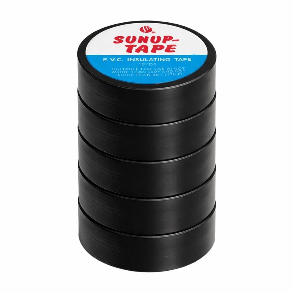 Sunup SN-27918 Siyah 0.13X18mm İzole PVC Elektrik Yalıtım Bant