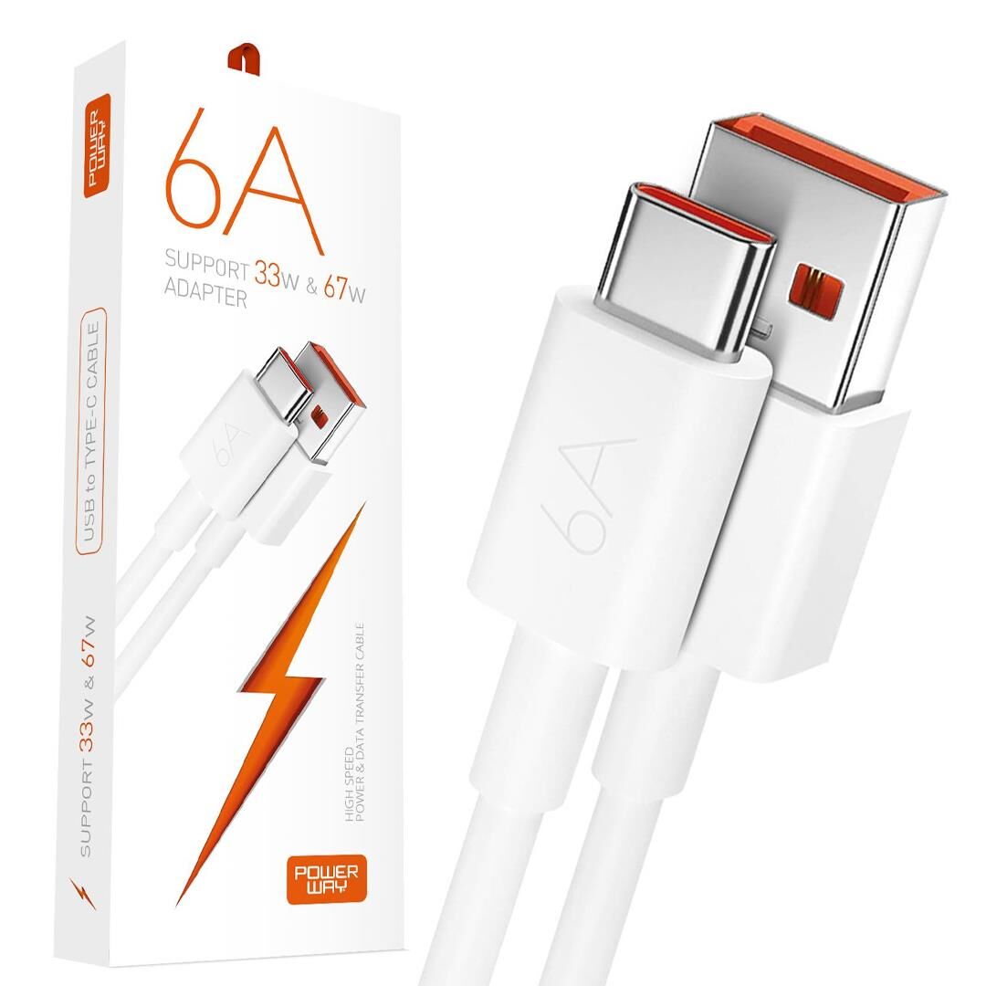 Powerway M6 Type-C To USB-A PD 1 Metre Şarj Data Kablosu
