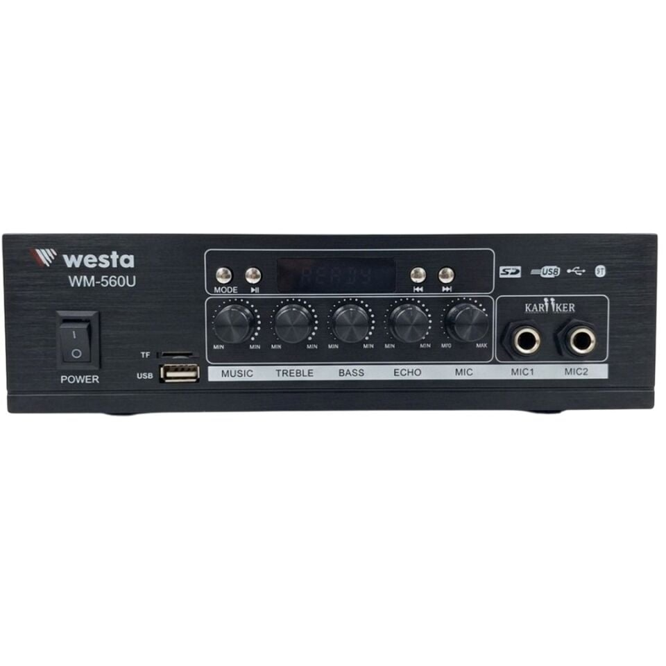 Westa WM-560U Hat Trafolu USB - SD - Bluetooth Destekli Mini Mixer Amfi