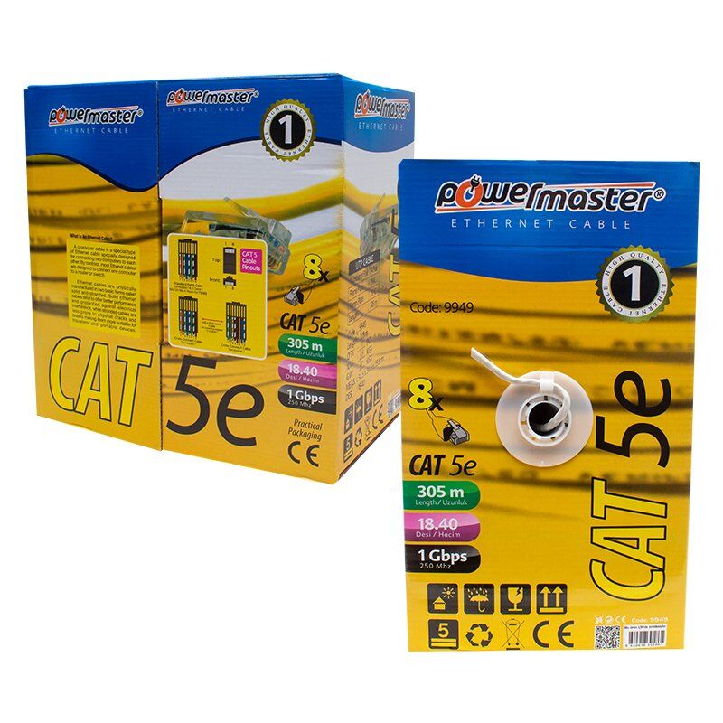 Powermaster Cat5 305 Metre Ethernet Network Kablosu
