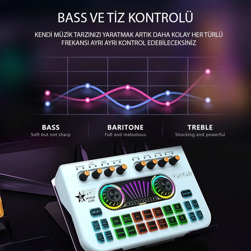 MagicVoice JC-X3 Profesyonel Dijital Mixer