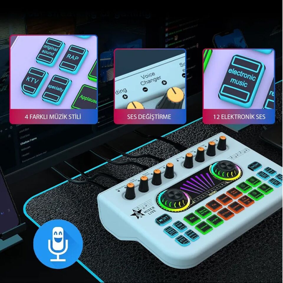 MagicVoice JC-X3 Profesyonel Dijital Mixer